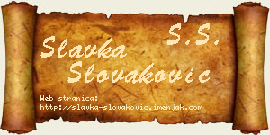 Slavka Slovaković vizit kartica